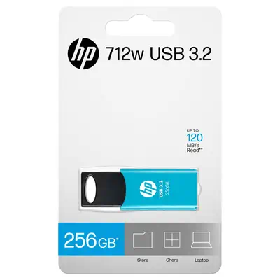 HP 712w lecteur USB flash 256 Go USB Type-A 3.2 Gen 1 (3.1 Gen 1) Bleu - Carte Mémoire - visuel 5