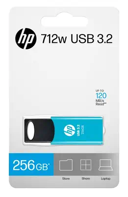 HP 712w lecteur USB flash 256 Go USB Type-A 3.2 Gen 1 (3.1 Gen 1) Bleu - Carte Mémoire - visuel 10