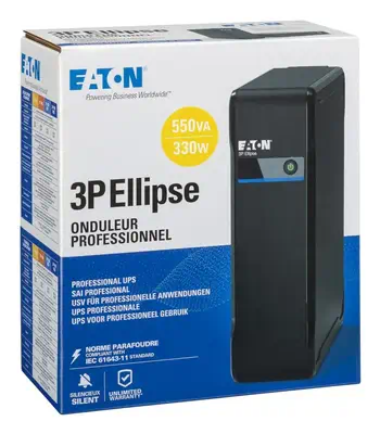 Eaton 3P Ellipse 550 alimentation d'énergie non interruptible Eaton - visuel 1 - hello RSE - Test automatique de la batterie intégré