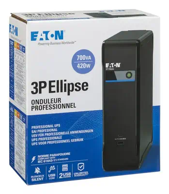 Eaton 3P Ellipse 700 alimentation d'énergie non interruptible Eaton - visuel 1 - hello RSE - Large garantie de conformité