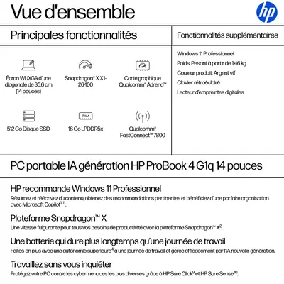 ProBook 4 G1q Next Gen AI PC - HP - PC Portable - visuel 10