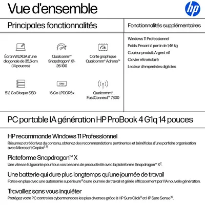 ProBook 4 G1q Next Gen AI PC - HP - PC Portable - visuel 7