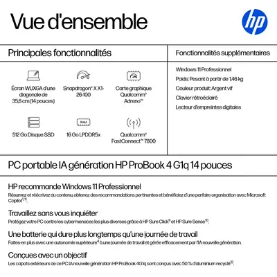 ProBook 4 G1q Next Gen AI PC - HP - PC Portable - visuel 3