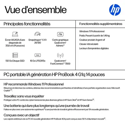 ProBook 4 G1q Next Gen AI PC - HP - PC Portable - visuel 3