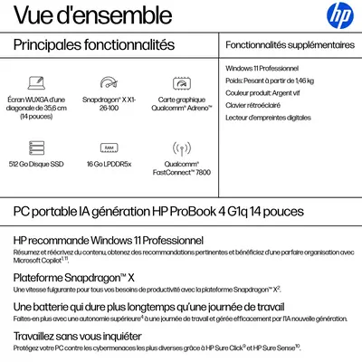 ProBook 4 G1q Next Gen AI PC - HP - PC Portable - visuel 4