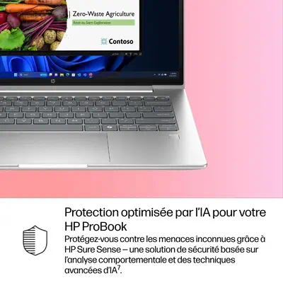 HP ProBook 4 G1i AI Intel Core Ultra 7 255U Ordinateur portable 35,6 cm (14") WUXGA 16 Go DDR5-SDRAM - PC Portable - visuel 10
