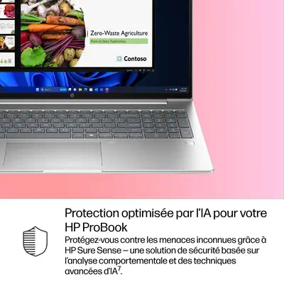 HP ProBook 4 G1i AI Intel Core Ultra 7 255U Ordinateur portable 40,6 cm (16") WUXGA 32 Go DDR5-SDRAM - PC Portable - visuel 9