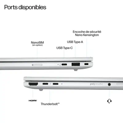EliteBook 8 G1i 16 inch Notebook Next Gen AI PC Wolf Pro Security Edition - HP - PC Portable - visuel 10