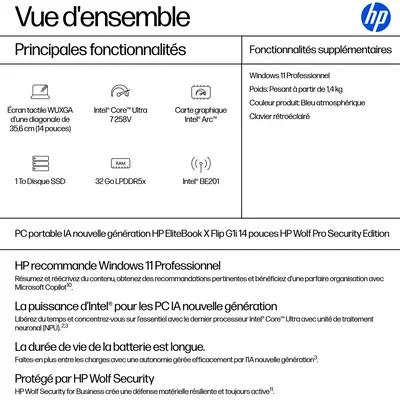 EliteBook X Flip G1i Next Gen AI Wolf Pro Security Edition - HP - PC Portable - visuel 9