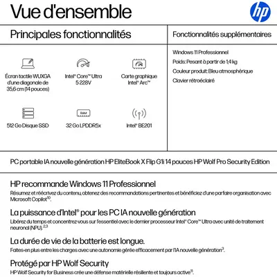 EliteBook X Flip G1i Next Gen AI Wolf Pro Security Edition - HP - PC Portable - visuel 10