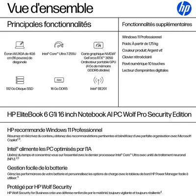 EliteBook 6 G1i AI PC Wolf Pro Security Edition - HP - PC Portable - visuel 10