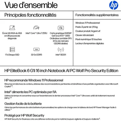 EliteBook 6 G1i AI PC Wolf Pro Security Edition - HP - PC Portable - visuel 7
