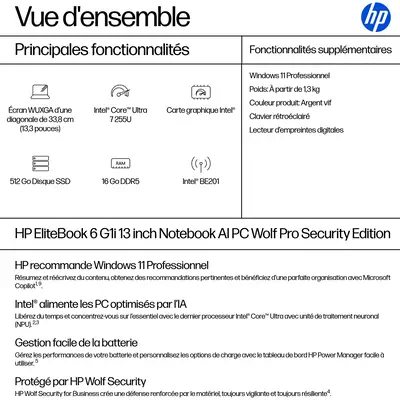 EliteBook 6 G1i Wolf Pro Security Edition - HP - PC Portable - visuel 10