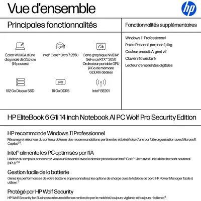 EliteBook 6 G1i AI PC Wolf Pro Security Edition - HP - PC Portable - visuel 1