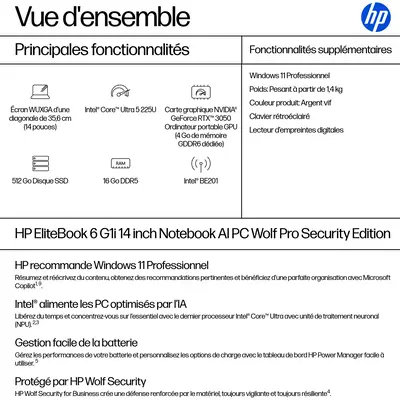 EliteBook 6 G1i AI PC Wolf Pro Security Edition - HP - PC Portable - visuel 10