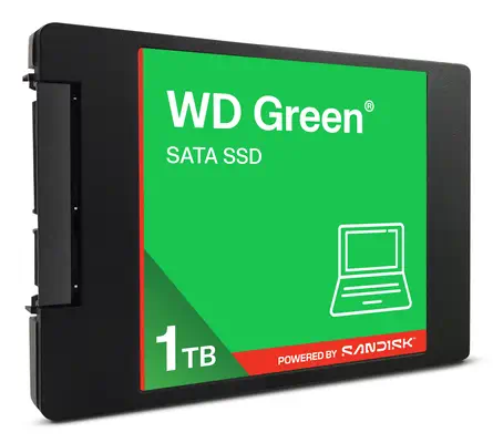 SanDisk Green WDS100T5G0A 1 To 2.5" Série ATA III 3D NAND - Sandisk - Disque dur SSD - visuel 3