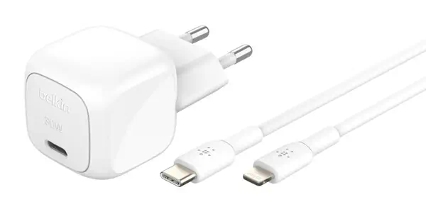 Belkin WCA008KQ1MWH-B5 chargeur d'appareils mobiles Universel Blanc Secteur Charge rapide Intérieure - Chargeur et alimentation - visuel 1