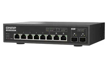 QNAP QSW-L3208-2C6T commutateur réseau Géré L2 10G Ethernet (100/1000/10000) Bureau Noir garantie