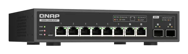 QNAP QSW-L3208-2C6T commutateur réseau Géré L2 10G Ethernet (100/1000/10000) Bureau Noir - Switchs et Hubs - visuel 4