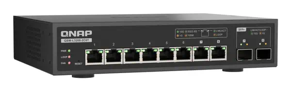 QNAP QSW-L3208-2C6T commutateur réseau Géré L2 10G Ethernet (100/1000/10000) Bureau Noir - Switchs et Hubs - visuel 8