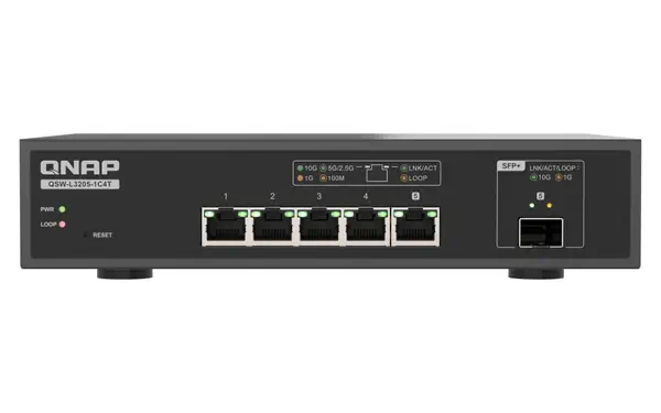 QNAP QSW-L3205-1C4T 4 Géré 10G Ethernet (100/1000/10000) Bureau Noir - Switchs et Hubs - visuel 1