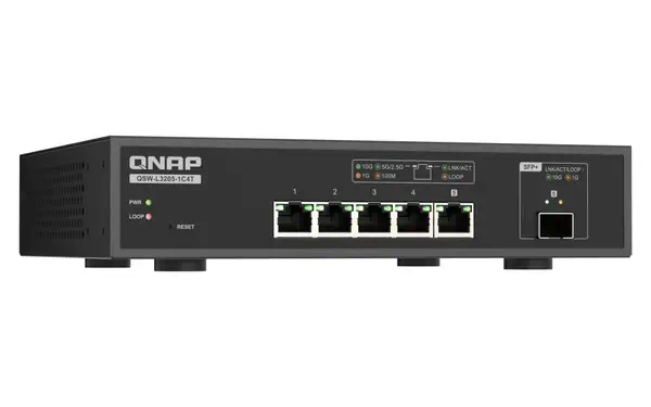 QNAP QSW-L3205-1C4T 4 Géré 10G Ethernet (100/1000/10000) Bureau Noir - Switchs et Hubs - visuel 4