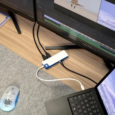 Targus HyperDrive Avec fil Station d'accueil Blanc - Station d'accueil pour portable - visuel 2