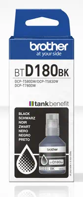 BTD180BK Bouteille d'encre noire originale Brother Brother - visuel 1 - hello RSE - Technologie jet d'encre