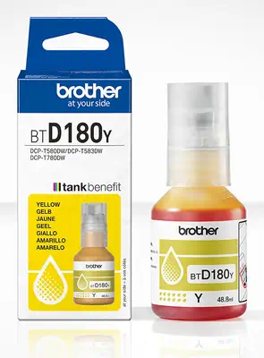 BTD180Y Jaune Bouteille d'encre originale Brother Brother - visuel 1 - hello RSE - Technologie d'impression de qualité