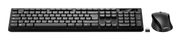Belkin BBZ010FR clavier Souris incluse Universel RF sans fil AZERTY Français Noir - Pack Clavier, souris - visuel 1