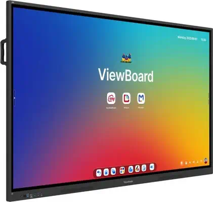 Viewsonic IFP8634 tableau blanc interactif 2,18 m (86") 3840 x 2160 pixels Écran tactile Noir - Affichage dynamique - visuel 3