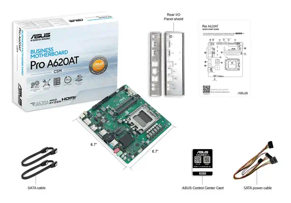ASUS Pro A620AT-CSM AMD A620A Emplacement AM5 Thin Mini ITX - Asus - Carte mère - visuel 7