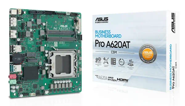 ASUS Pro A620AT-CSM AMD A620A Emplacement AM5 Thin Mini ITX - Asus - Carte mère - visuel 2