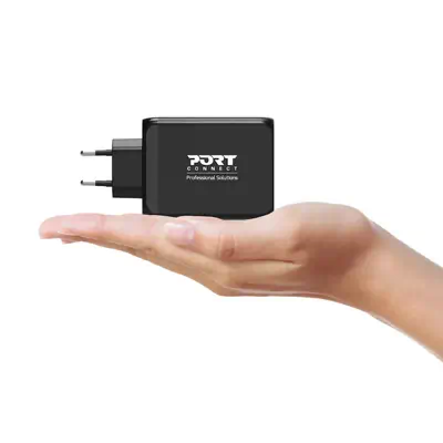 Port Designs 902107EU chargeur d'appareils mobiles Universel Noir Port Designs - visuel 1 - hello RSE - Design compact