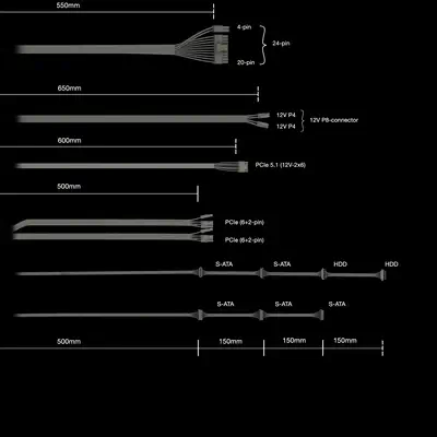 Pure Power 13 M 550 W | Alimentation ATX 3.1, semi-passive, 80 Plus Gold - be quiet! - Chargeur et alimentation - visuel 6