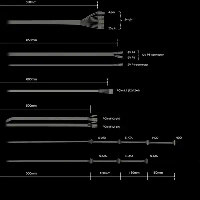 Pure Power 13 M 650 W | Alimentation ATX 3.1, semi-passive, 80 Plus Gold - be quiet! - Chargeur et alimentation - visuel 6