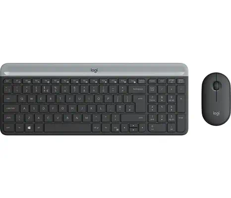 Logitech 920-009188 clavier Souris incluse Universel RF sans fil QWERTZ Allemand Graphite - Clavier - visuel 1