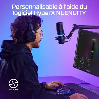 HyperX DuoCast - microphone USB (noir) - Éclairage RGB - Clavier - visuel 7
