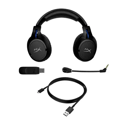 HyperX Cloud Flight - Casque de jeu sans fil (noir-bleu) - PS5-PS4 - Clavier - visuel 2