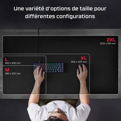 Tapis HyperX Pulsefire – Tapis de souris de gaming – Tissu (M) - Souris - visuel 5