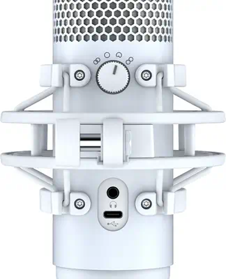 HyperX QuadCast S - Microphone USB (gris-blanc) - Éclairage RVB - Clavier - visuel 4
