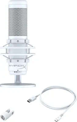 HyperX QuadCast S - Microphone USB (gris-blanc) - Éclairage RVB - Clavier - visuel 7