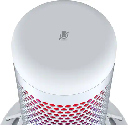 HyperX QuadCast S - Microphone USB (gris-blanc) - Éclairage RVB - Clavier - visuel 6