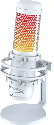 HyperX QuadCast S - Microphone USB (gris-blanc) - Éclairage RVB - Clavier - visuel 2