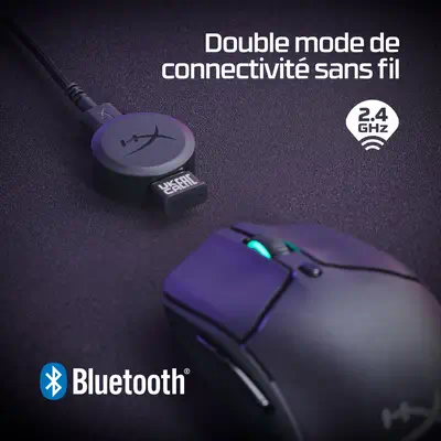 HyperX Pulsefire Haste 2 - Souris sans fil gaming (blanc) - visuel 9