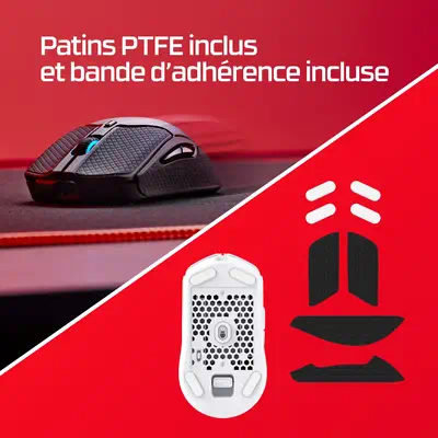 HyperX Pulsefire Haste 2 - Souris sans fil gaming (blanc) - Clavier - visuel 1