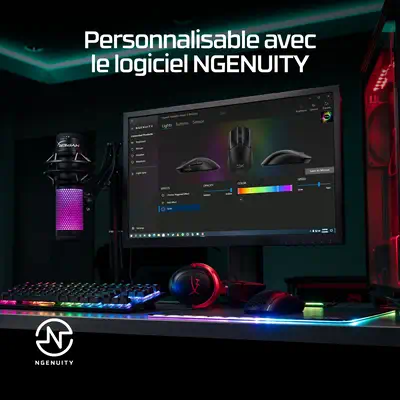 HyperX Pulsefire Haste 2 - Souris sans fil gaming (blanc) - visuel 7