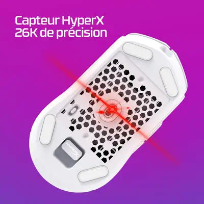 HyperX Pulsefire Haste 2 - Souris sans fil gaming (blanc) - Clavier - visuel 6