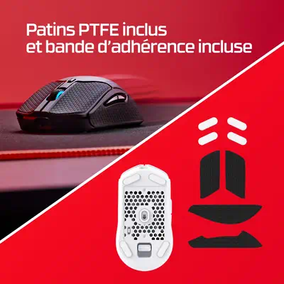 HyperX Pulsefire Haste 2 - Souris sans fil gaming (blanc) - visuel 9