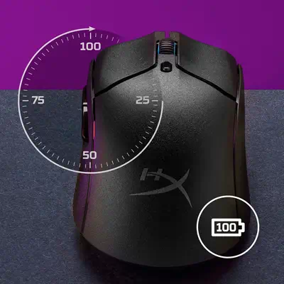 HyperX Pulsefire Haste 2 - Souris sans fil gaming (blanc) - visuel 7
